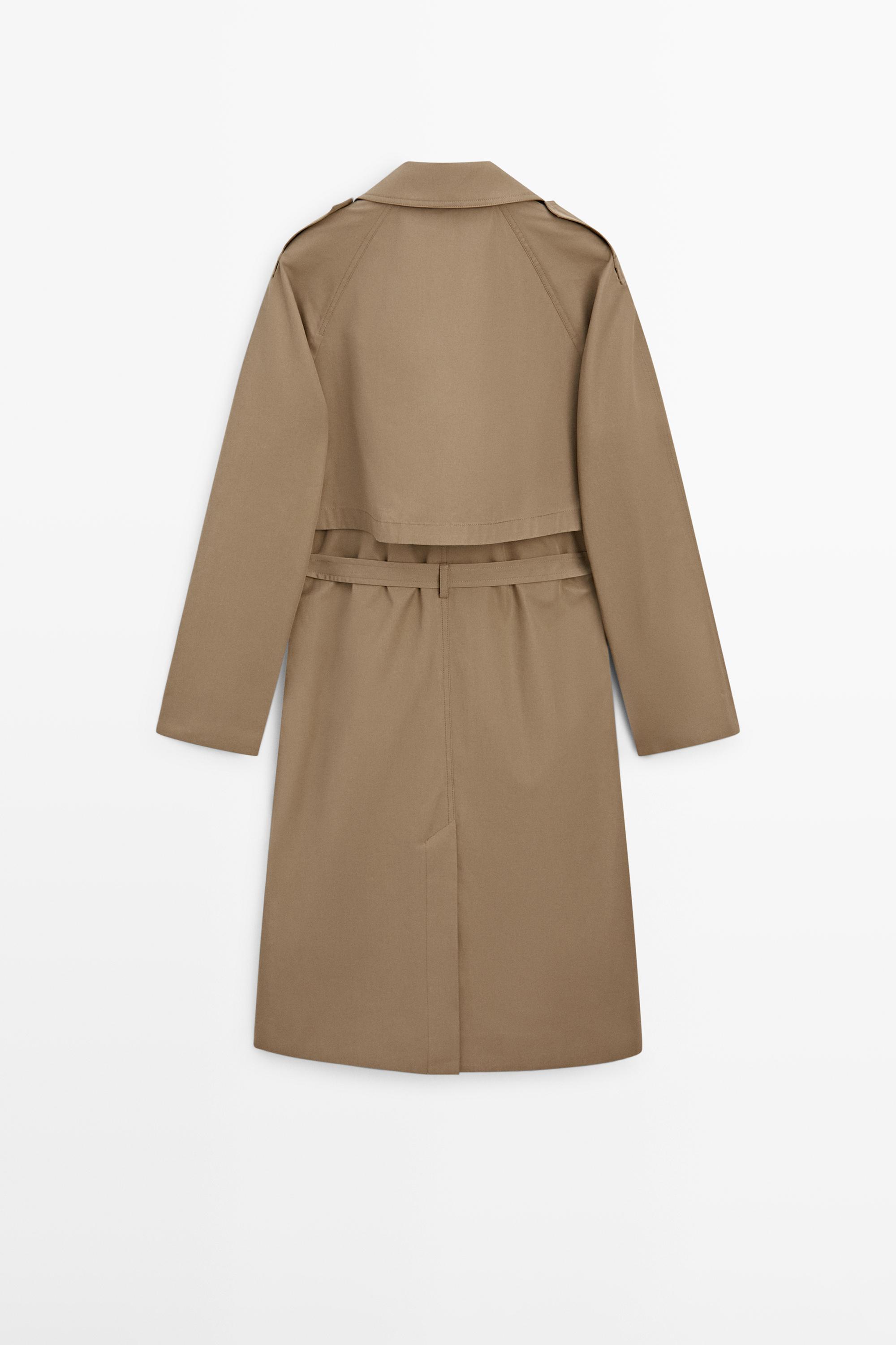 100% cotton trench coat